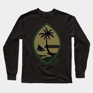 Guam Seal Green Long Sleeve T-Shirt